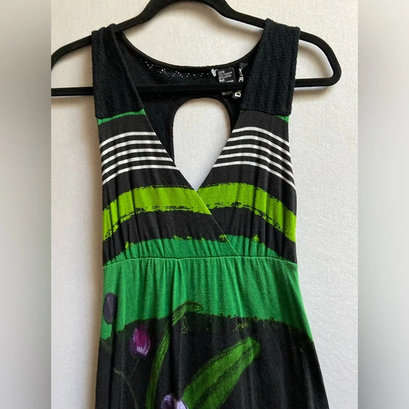 Desigual floral sleeveless maxi dress 16” PTP Sz S - Picture 9 of 12